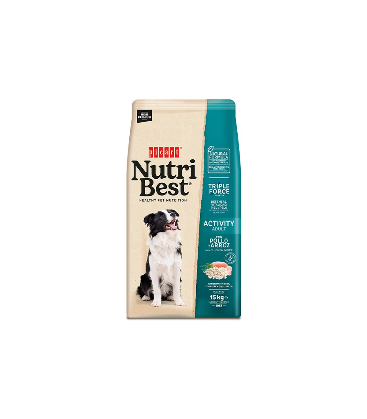 Nutribest Adult Activity Pollo y Arroz 15kg | Energía y Vitalidad Canina
